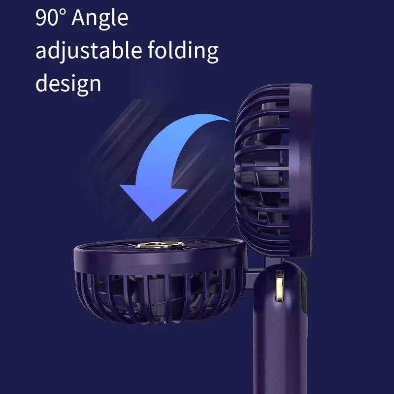 New Handheld Small Fan USB Portable Digital Display silentOffice DeskStudent on Dormitory Charging Outdoor Fan