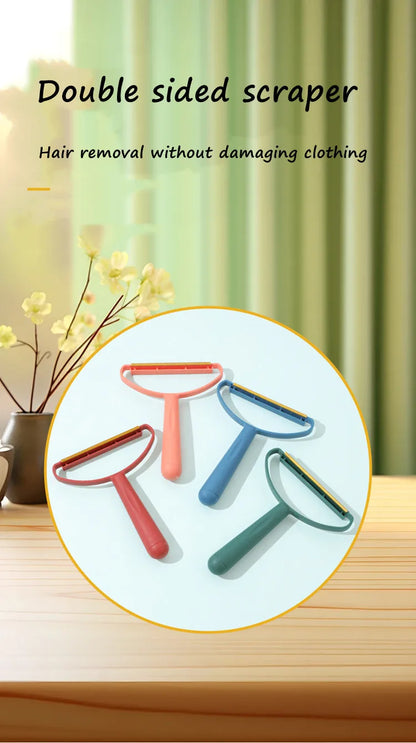 Double-Side Lint Remover Portable Pet Hair Remover Brush Manual Fluff Remover Clothes Fuzz Fabric Shaver Carpet Clothes Brush