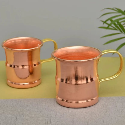 Handcrafted Beer Milk Mug Weave Handle Thickened Moscow Water Mule 360ML Breakfast Cup Drinkware Tableware Pure Copper 1 PCS