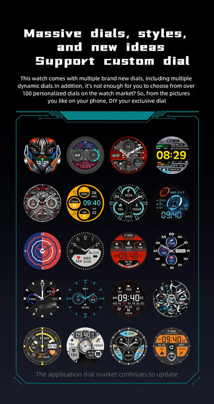 LOKMAT ZEUS 6 PRO Smart Watches Bluetooth Calls Flashlight Waterproof Smartwatches 1.46'' Screen Compass Sport Fitness Tracker