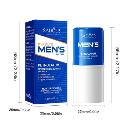 Men Lip Balm Moisturizing Hydration Fading Lip Lines Anti-Cracking Remove Dead Skin Refreshing And Not Greasy Exquisite Lip Care