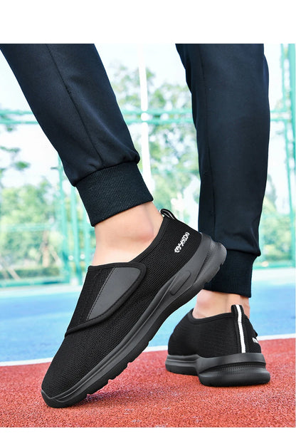 Diabetic Shoes for Men Wide Width Walking Shoes Slip-On Orthopedic Shoes for Swollen Feet Foot Pain Relief Cushion Sneakers