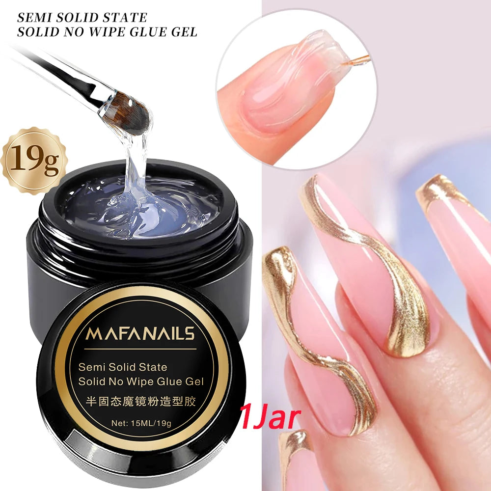 5Pcs Fast Drying Nail Art Glue Glitter UV Acrylic Rhinestones Press on Nails Strong Adhesive Nail Glue False Tips Manicure Tool