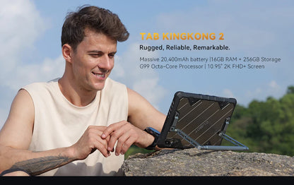Cubot Tab KingKong 2, Rugged Tablet Android 14, Helio G99, 20400mAh Battery,16GB RAM+256GB ROM, IP68 Waterproof, 10.95" Screen