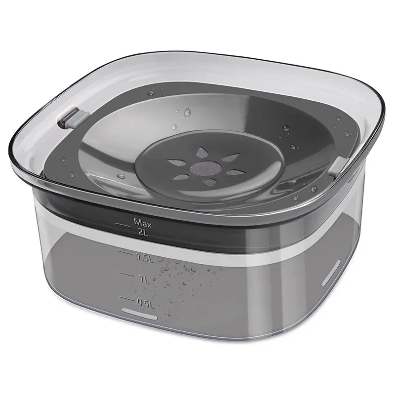 2L Dog Water Bowls Pet  Floating Drinking Bowls Cat Anti Wet Mouth Anti Splash Large Capacity Drinker For Small Mid Large Dog