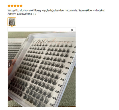 VYRILA Lash Extension Kit Wispy C Curl Lash Clusters Kit Hush 8-16mix Individual Lashes with Lash Bond and Seal Lash Tweezers