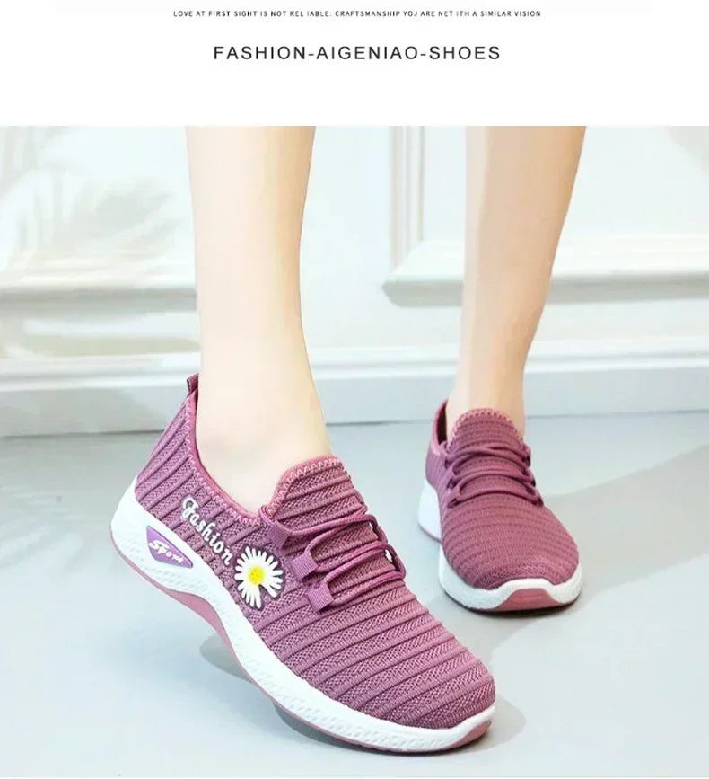 2025 Fashionable Lightweight Women's Spring/Autumn Flats: Comfortable Casual Single Shoes in Cotton Fabric womens shoes