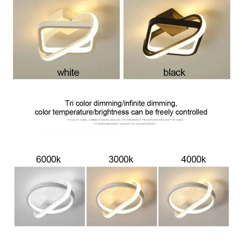 LED Strip Aisle Ceiling Lights Modern Minimalist Living Room Lamps For Balcony Entrance Staircase Home lighting Led 3 color