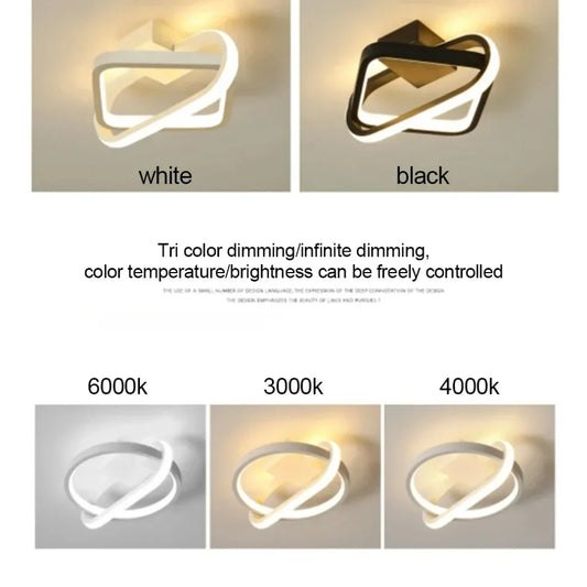 LED Strip Aisle Ceiling Lights Modern Minimalist Living Room Lamps For Balcony Entrance Staircase Home lighting Led 3 color