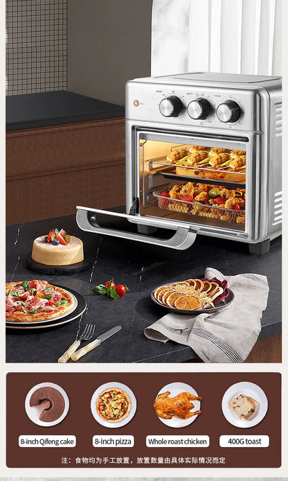 Smart air fryer oven 26L 13L Large Capacity Electric Air Fryers Visible Window Household Kitchen Deep Fryer without Oil EU 220V