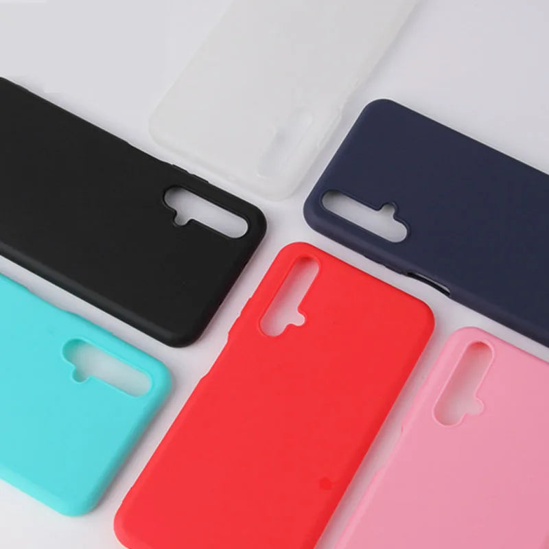 Huawei Nova 5T Matte Case Huawei Nova 5T Phone Case Huawei Honor 20 shockproof Candy Color Design TPU Silicone Soft Cases