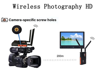 200m HDMI Extender Wireless Transmission Transmitter Receiver Live Streaming Share for Camera Video Camcorder PC To TV Monitor