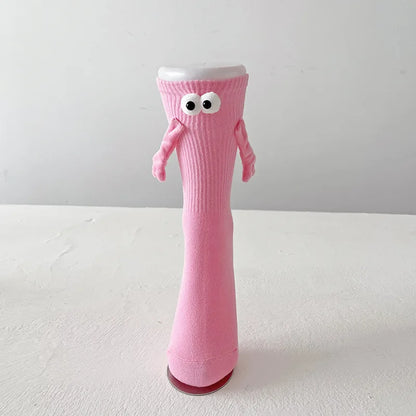 Magnetic Hand Holding Socks Dopamine Colors SocksFunny Men For Women Novelty Friendship Couples Bestie Gift Boyfriend Girlfriend