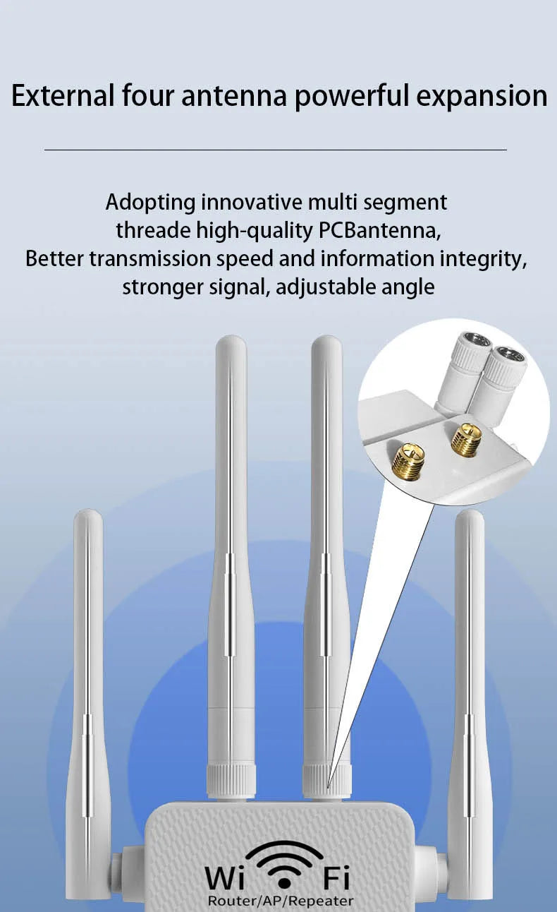 WiFi signal booster amplifier extender supports WiFi 6 repeaters 3000+square feet, 5GHz/2.4GHz,high-speed signal boosters