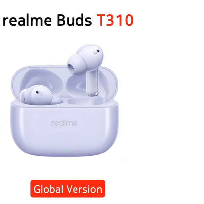 Global Version realme Buds T310 True Wireless Earphone 46dB Active Noise Cancelling TWS Earphone Bluetooth 5.4 For realme phone
