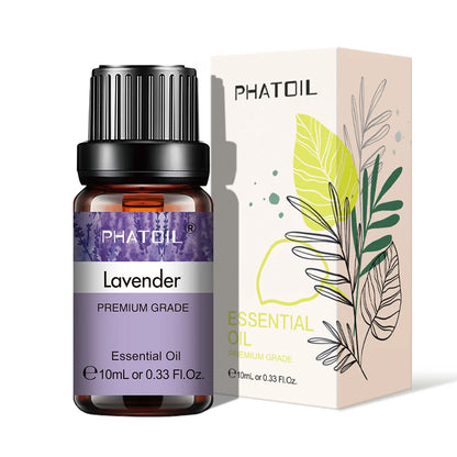 PHATOIL Natural Plant Essential Oil 10ml Eucalyptus Rose Lemon Bergamot Vanilla Peppermint 1PCS Aroma Essential Oil For Diffuser