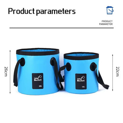 12L 20L Bowl Sink Washing Bag Car Wash Bucket Portable Outdoor Travel Foldable Water Multifunction Folding