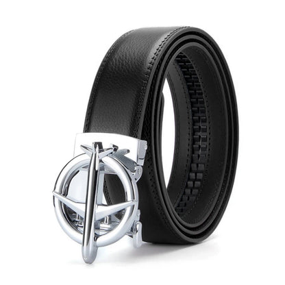 Airplane buckle belt, high-quality men's automatic belt, business belt, ratchet belt, men's belt