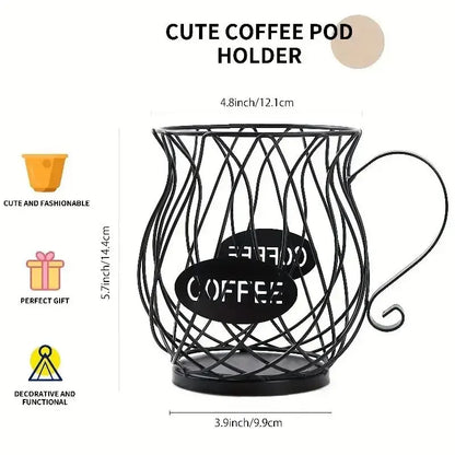 1pc Coffee Pod Holder Large Capacity Cup Coffee Pod Organizer Coffee Creamer Container Coffee Pod Storage Cup Mug Shape Coffee
