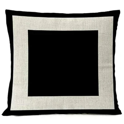 Black geometric pillowcase, linen cushion cover, office home décor sofa pillowcase, cushion cover 45x45