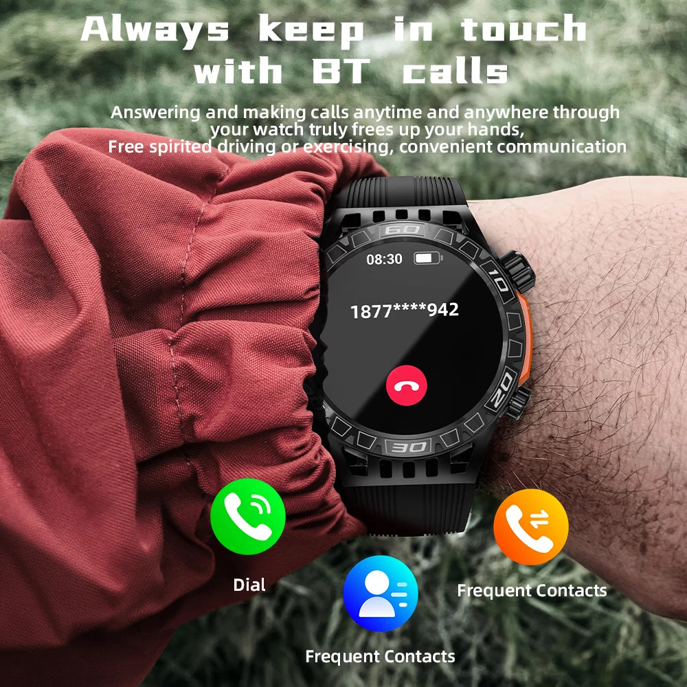 LOKMAT ZEUS 6 PRO Smart Watches Bluetooth Calls Flashlight Waterproof Smartwatches 1.46'' Screen Compass Sport Fitness Tracker