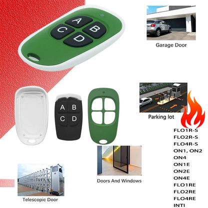 2PCS FLOR FLO2RS 433.92MHz Rolling FLO4RS ON1 ON2 ON4 INTI1L INTI2L INTI1Y INTI2Y Garage Gate Opener Remote Control