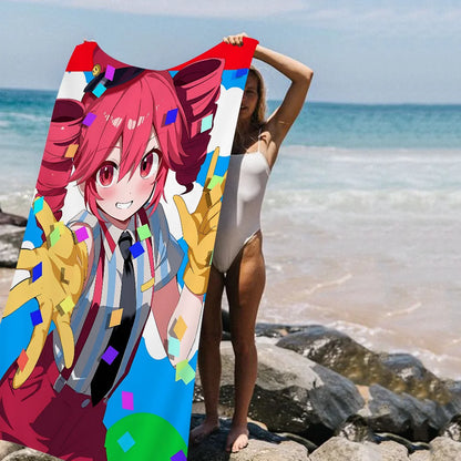 T-TETO K-Kasane Anime Cartoon Beach Towel Cute Kawaii Room Decor Bath Girls Children Hand Towels For Bathroom Shower