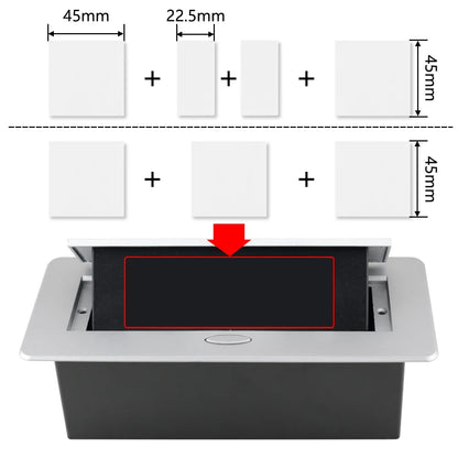Hidden Desktop Pop-Up Socket DIY Multifunctional USB Type-C Outlet For Meeting Room Office Electrical Switch Countertops Plug