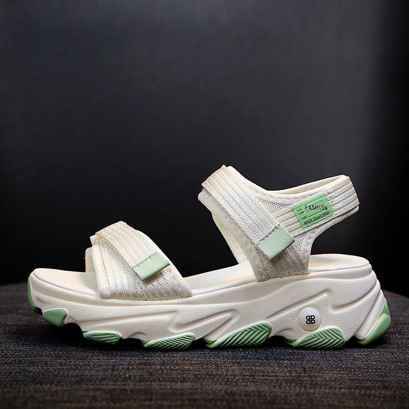 Sandals Women Shoes 2025 New Summer Sports Daddy Fashion Casual Platform Non-slip Non-Slip Peep Toe Beach Sandalias