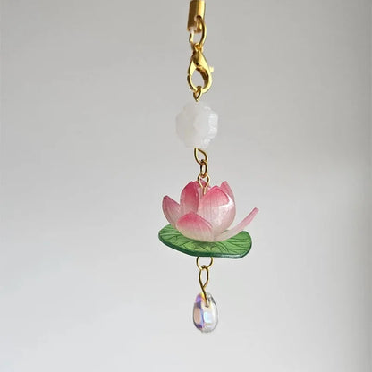 Lotus Phone Charm Flower Phone Accessories Y2K  Handmade Cute