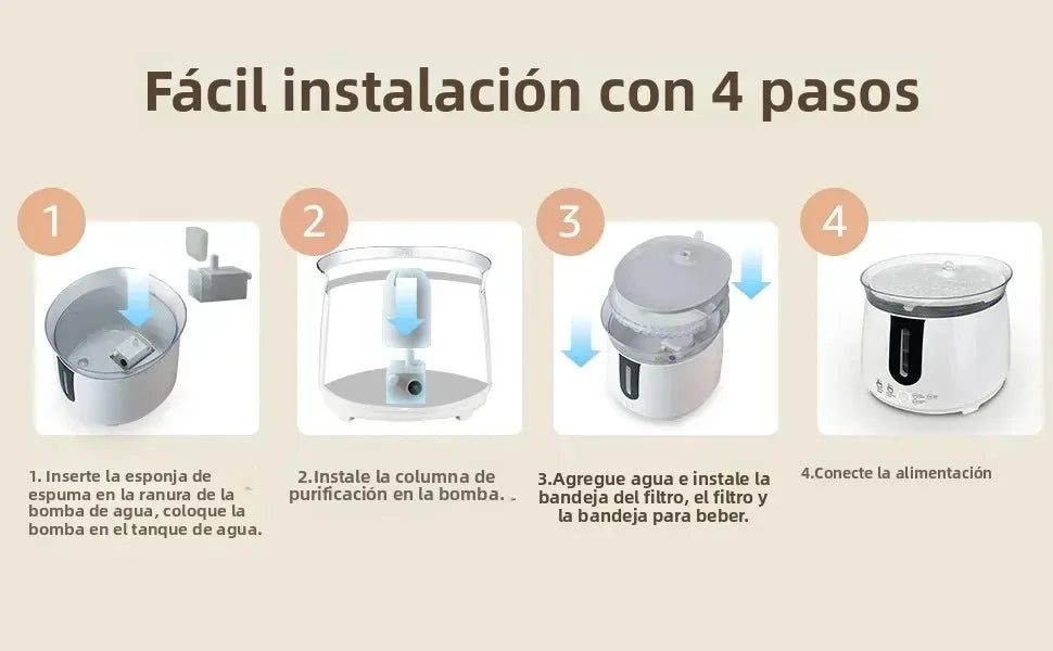 AQHH App Control Cat Water Fountain Wireless Pump Pet Water Fountain Inside Automatic Smart Fountain fuente de agua para gato