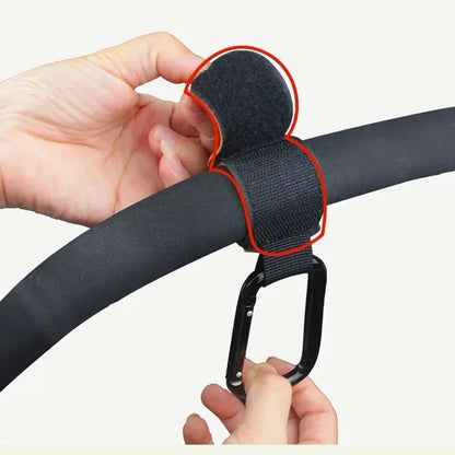 1/2pcs Baby Stroller Hooks Multifunctional Leather Aluminum Alloy Hook Portable Infant Carriage Hook Stroller Accessories