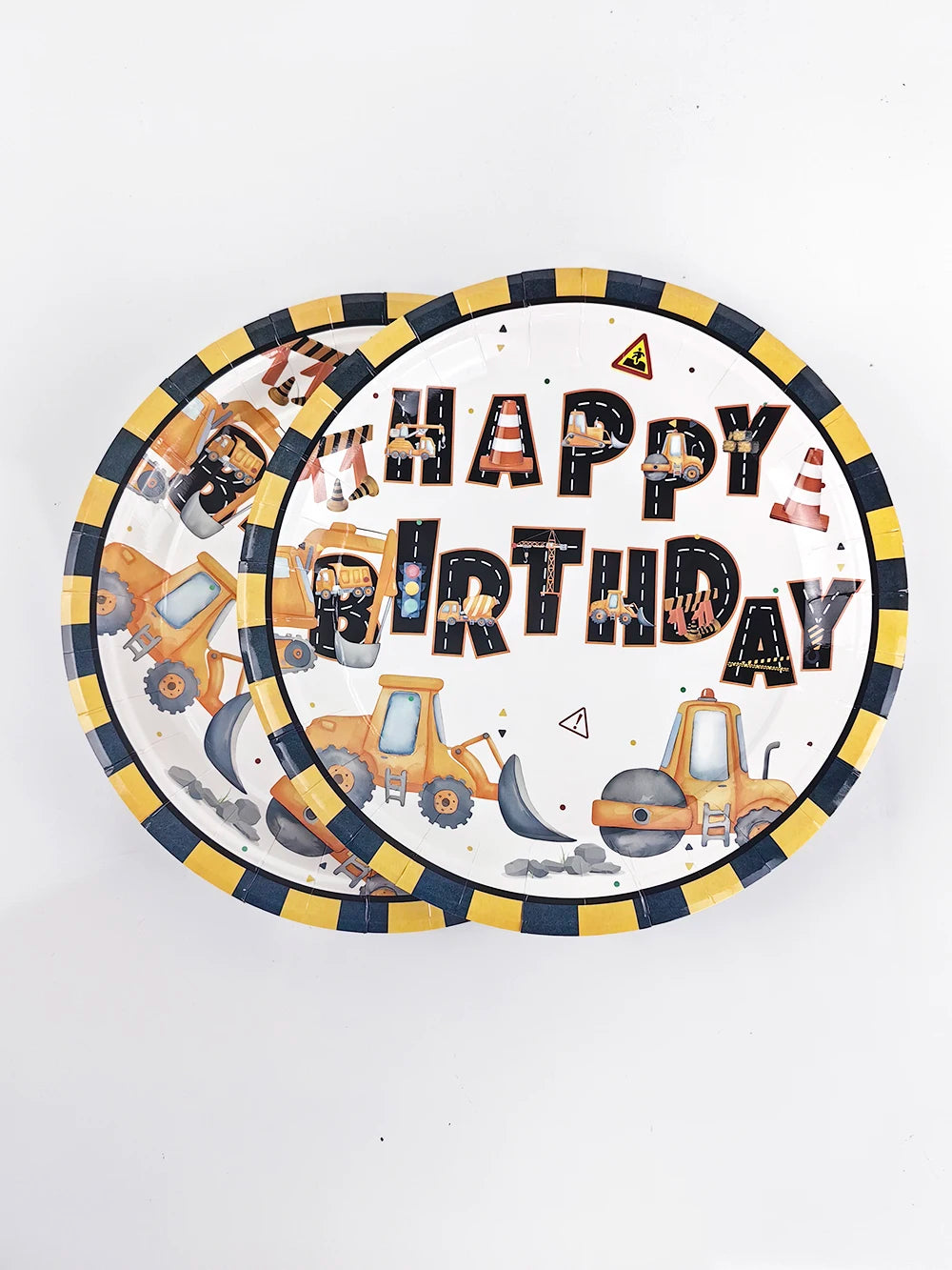Construction Party Disposable Tableware Plates Cups Napkins Tablecloth Construction Truck Party Decor Excavator Party Favors