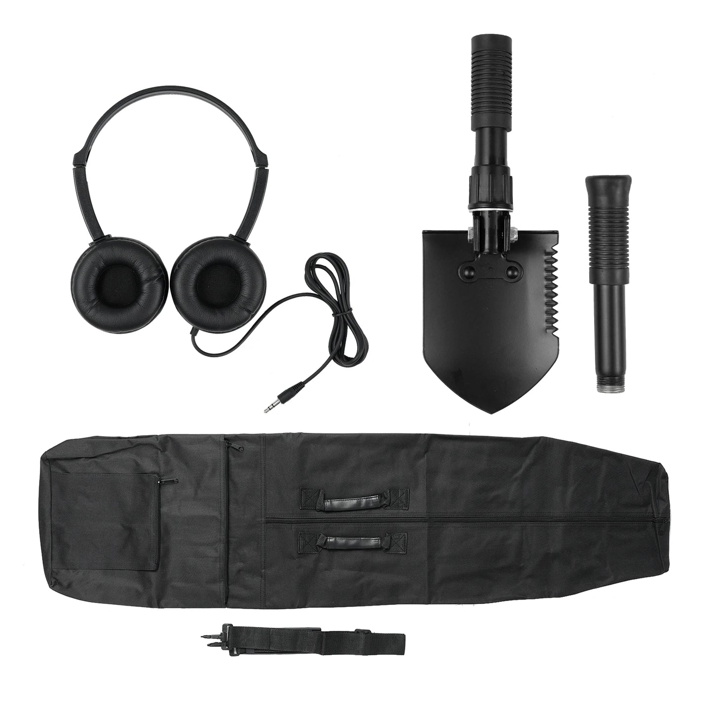 Metal Detector Accessories Includes Headphones for Metal Detecting Collapsible Shovel and Metal Detection Bag for Beach Planting