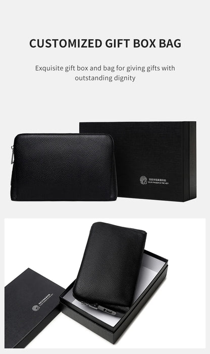 Man`s Fingerprint Lock Handbag Security Wallet
