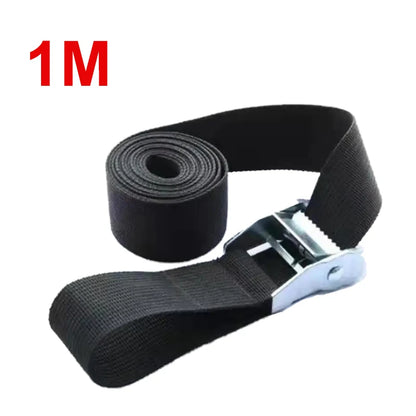 New 6M*25mm Black Tie Down Strap Strong Ratchet Belt Luggage Bag Cargo Lashing With Metal Buckle Dropshipping