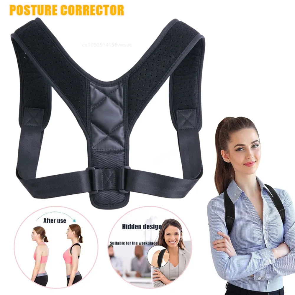 Back Posture Corrector Trainer Adjustable Shoulder Brace Straight Holder Clavicle Support for Men Women Adult Children Belt