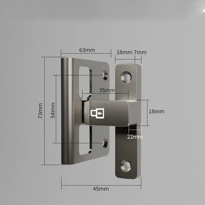 90°/180° Luminous Latch Indoor Metal Door Buckle Bathroom Door Lock Sliding Door Lock Wooden Door Burglar Barn Door Buckle