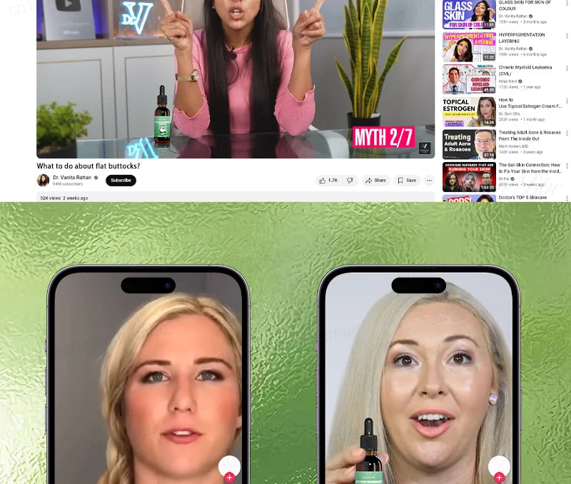 Sexy body care, silky, plump and elastic