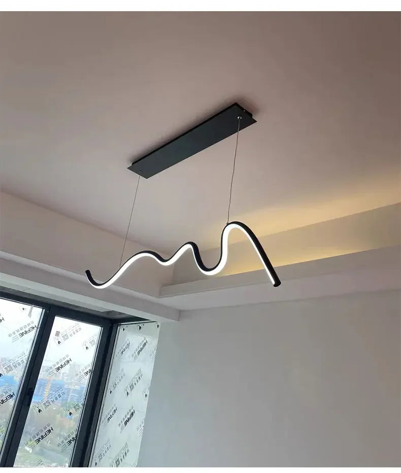 Dining Room Lamp Chandelier Light Luxury Lamps Modern Minimalist Dining Room Dining Table Bar Nordic Minimalist Strip 2025 New