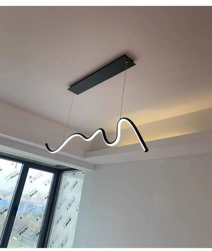 Dining Room Lamp Chandelier Light Luxury Lamps Modern Minimalist Dining Room Dining Table Bar Nordic Minimalist Strip 2025 New