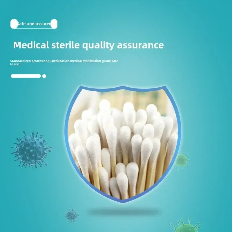Medical Disposable Cotton Swabs, Degreased Cotton Swabs, Self-sealing Sterile Medical Gynecological Cotton Swabs