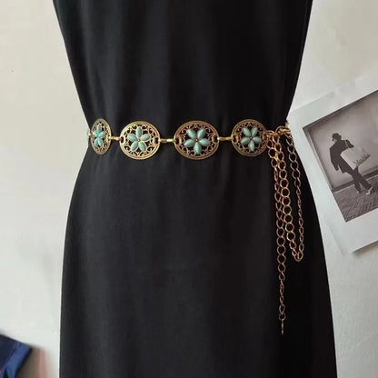 Fashion Retro Metal Accessories Fedora Belt Accessories Men Women Hats Straw Hat Accessories Belt Chain Decoration