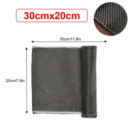 3K 200gsm0.2mm 30/60/150/300cm Thickness Carbon Fiber Cloth Plain Carbon Fabric For Commercial Car Part Sport Equipment