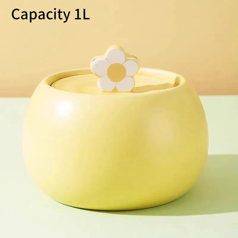 Automatic Pet Water Dispenser Electric Live Water Circulating Filter Ceramic Water Fountain For Cats Water Dispenser Accessories