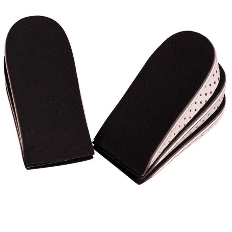 Height Increase Half Shoe Insoles Heel Insert Sports Shoes Pad Cushion Arch Support Unisex 2-4 CM Invisible Heighten Sole Insole