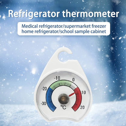 -30 - 20°C Refrigerator Freezer Thermometer Fridge Refrigeration Temperature Gauge with Hook Home Temp Stand Dial Type
