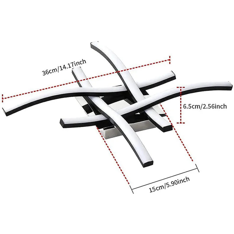 LED Ceiling Light Surface Installation Living Room Lamp Modern Bedroom Kitchen Led Ceiling Light Elegant Curved Ceiling Light