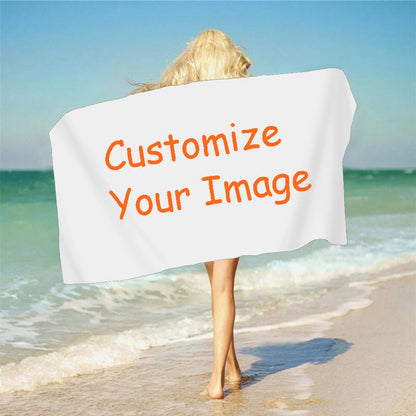 Custom Photo 3D Bath Beach Towel Funny Picture Customization Microfiber Outdoor Swimming Gifts Hotel Logo Bulk Orders Wholesale