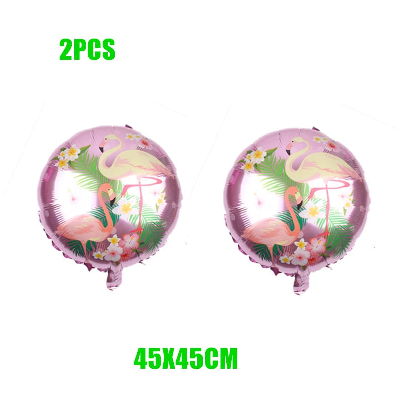 Hawaii Party Decorations Disposable Tableware Hawaii Summer Tropical Party Supplies Flamingo Aloha Birthday Party Decoration